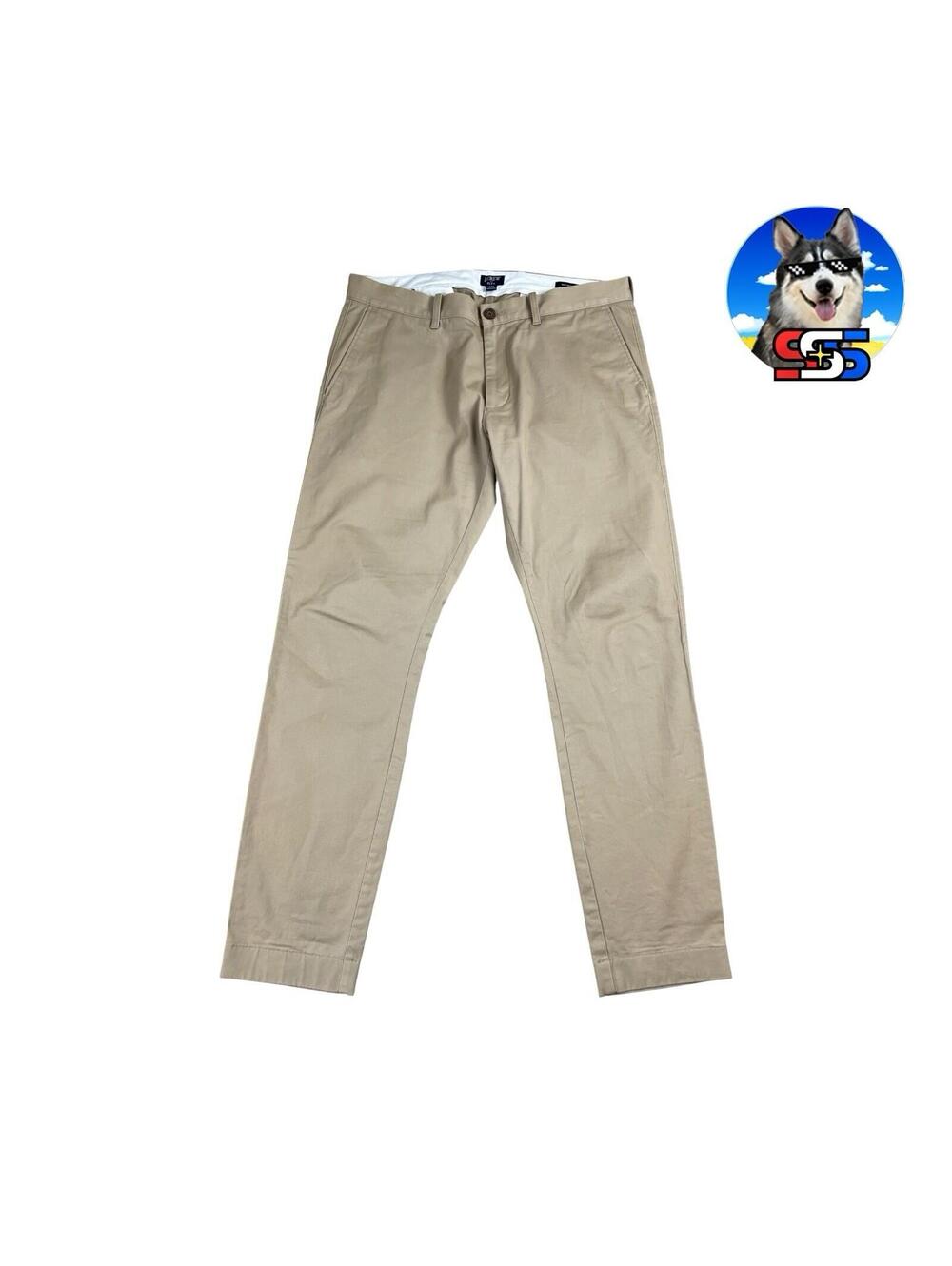 J. Crew Flex Khaki Dress Pants Skinny Men's 33 x 30 Business Casual